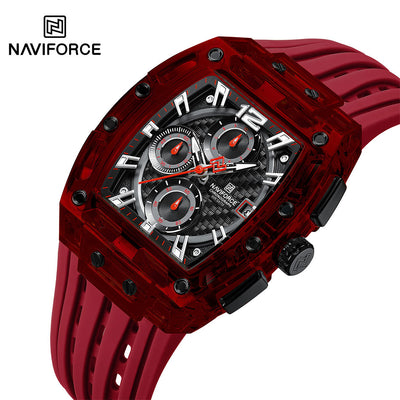 NAVIFORCE NF7105 Men's Creative Quartz Watch – Waterproof Chronograph with Luminous Display, Date Function, and Silicone Strap