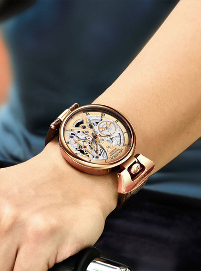 LIGE Men's Luxury Quartz Watch – Stylish Hollow Design, Waterproof Sports & Casual Leather Timepiece with Date Display