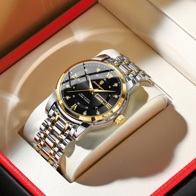 POEDAGAR Luxury Men's Sport Watch – Waterproof Quartz Timepiece with Luminous Display, Date Function, and Stainless Steel Strap