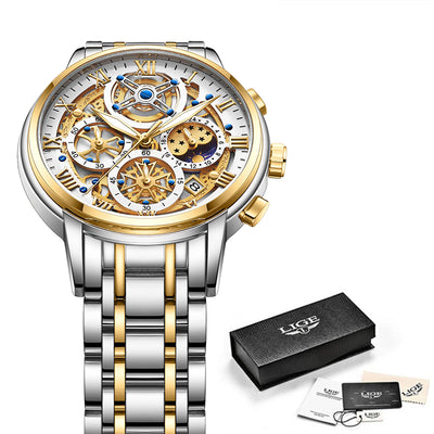 LIGE Watch For Men Top Brand Luxury Mens Watches Fashion Sport Waterproof Military Quartz Chronograph Wristwatches Reloj Hombre