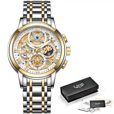 LIGE Watch For Men Top Brand Luxury Mens Watches Fashion Sport Waterproof Military Quartz Chronograph Wristwatches Reloj Hombre